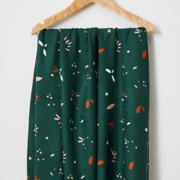 mind the Maker - ECOVERO™ Viskose - Vera Crepe - Petal - Bottle Green
